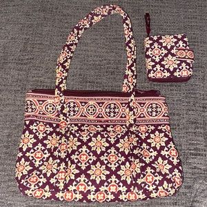 Small Vera Bradley Medallion print handbag & wallet, both in excellent condition